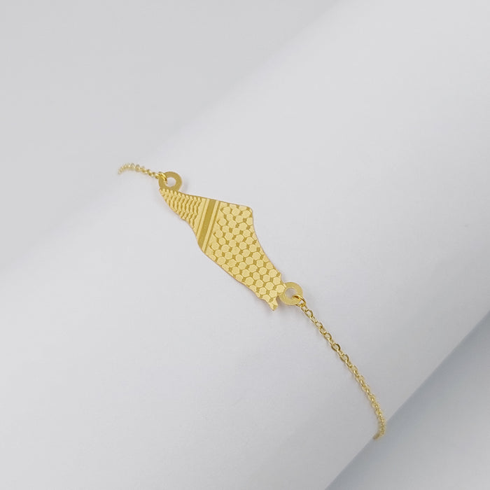 Palestine Bracelet Made Of 18K Yellow Gold by Saeed Jewelry-28443