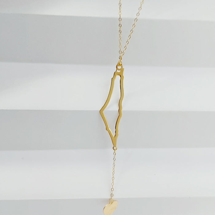 Palestine Necklace Made Of 18K Yellow Gold by Saeed Jewelry-28072