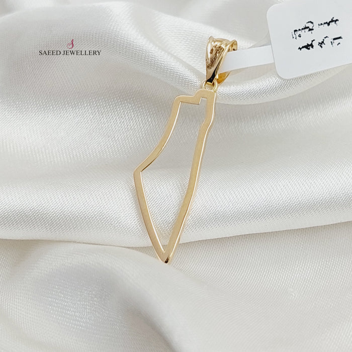 Palestine Pendant  Made Of 18K Yellow Gold by Saeed Jewelry-29800