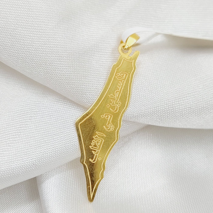 Palestine Pendant Made Of 18K Yellow Gold by Saeed Jewelry-27551
