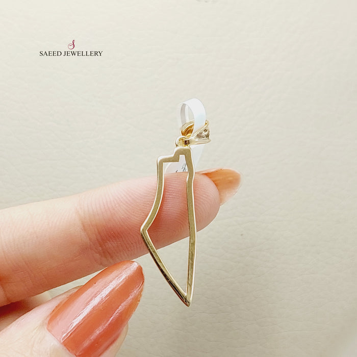 Palestine Pendant  Made Of 18K Yellow Gold by Saeed Jewelry-29800