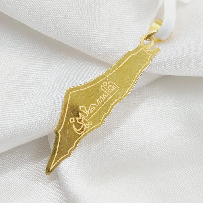Palestine Pendant Made Of 18K Yellow Gold by Saeed Jewelry-27552