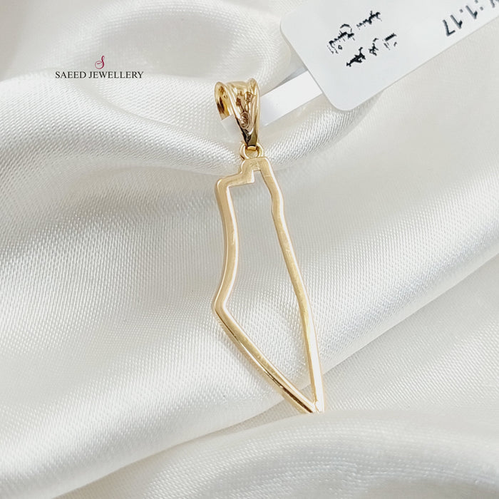 Palestine Pendant  Made Of 18K Yellow Gold by Saeed Jewelry-29800