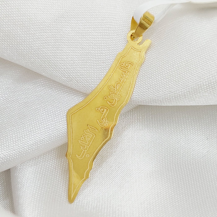Palestine Pendant Made Of 18K Yellow Gold by Saeed Jewelry-27551