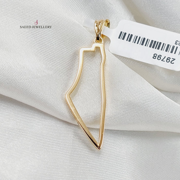 Palestine Pendant  Made Of 18K Yellow Gold by Saeed Jewelry-29798