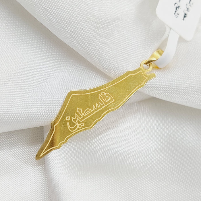 Palestine Pendant Made Of 18K Yellow Gold by Saeed Jewelry-27552