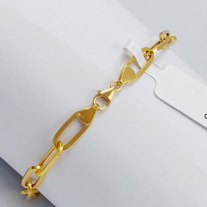 Paperclip Bracelet Made Of 21K Yellow Gold by Saeed Jewelry-28411