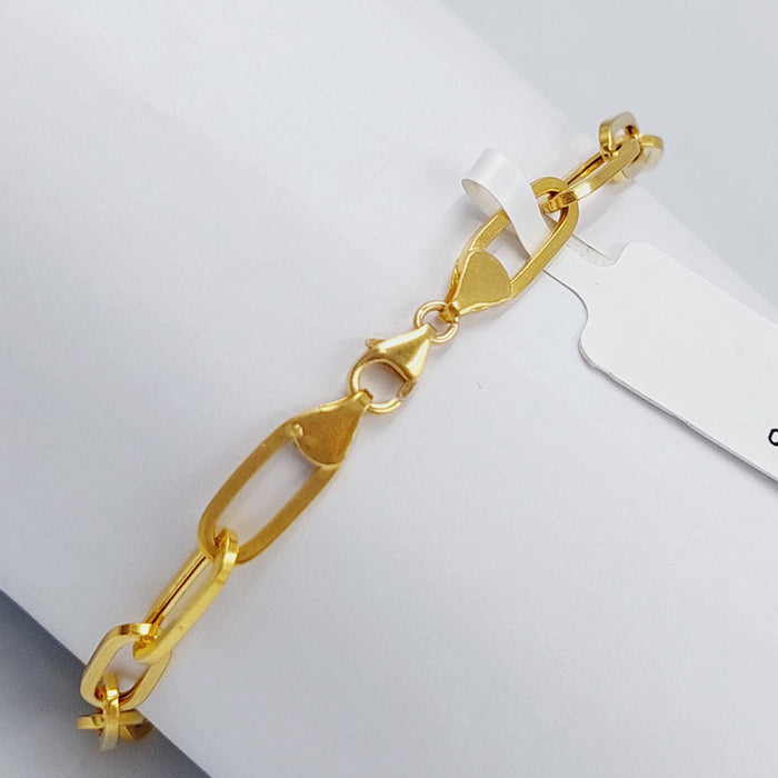 21K Paperclip Bracelet Made of 21K Yellow Gold by Saeed Jewelry-27143
