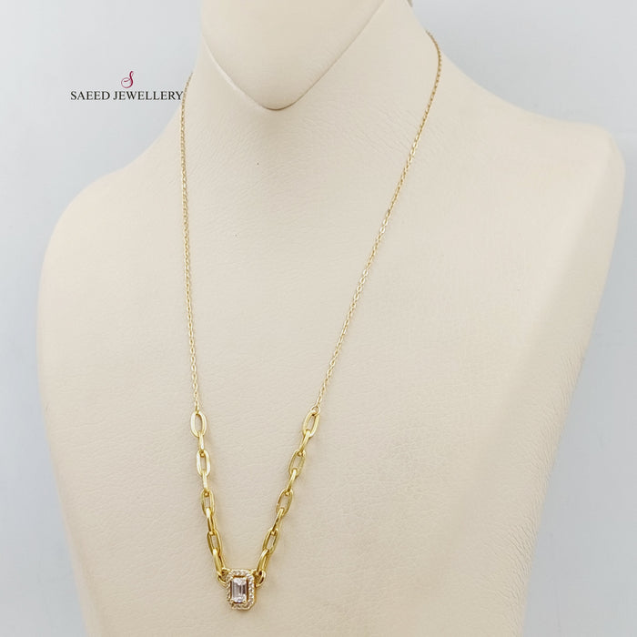18K Paperclip Necklace Made of 18K Yellow Gold by Saeed Jewelry-25113