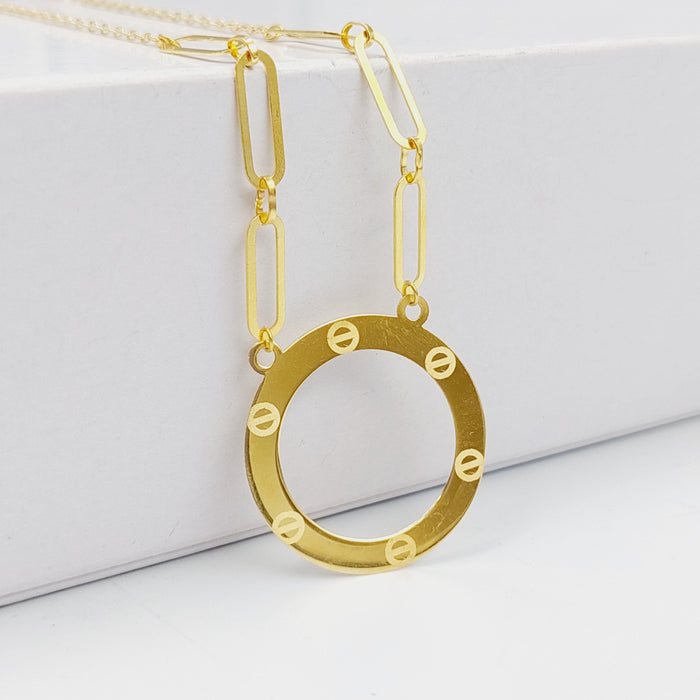 Paperclip Necklace Made Of 18K Yellow Gold by Saeed Jewelry-27556