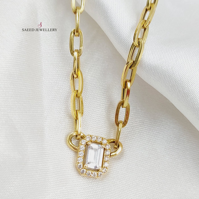 18K Paperclip Necklace Made of 18K Yellow Gold by Saeed Jewelry-25113