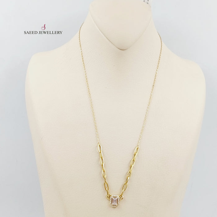 18K Paperclip Necklace Made of 18K Yellow Gold by Saeed Jewelry-25113