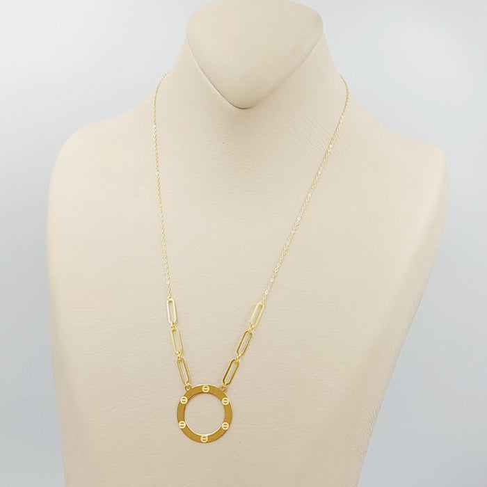 Paperclip Necklace Made Of 18K Yellow Gold by Saeed Jewelry-27556