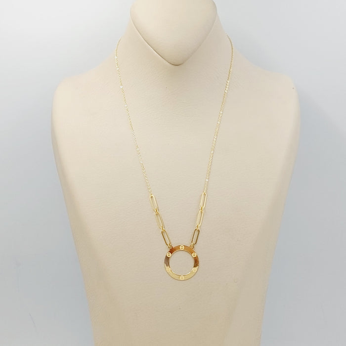 Paperclip Necklace Made Of 18K Yellow Gold by Saeed Jewelry-28074