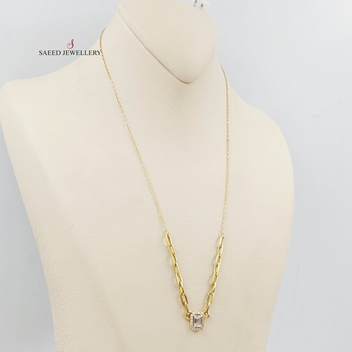18K Paperclip Necklace Made of 18K Yellow Gold by Saeed Jewelry-25113