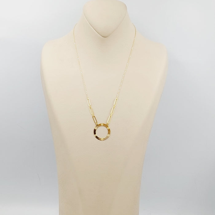Paperclip Necklace Made Of 18K Yellow Gold by Saeed Jewelry-27556