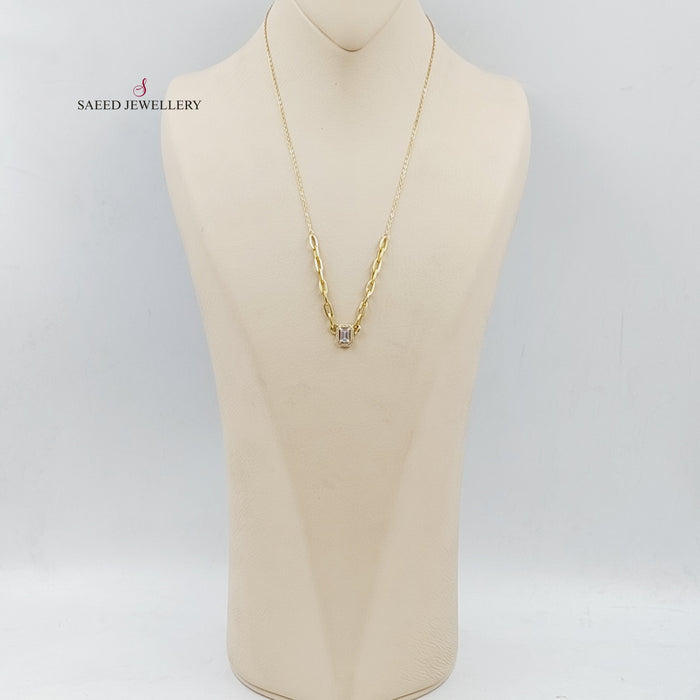 18K Paperclip Necklace Made of 18K Yellow Gold by Saeed Jewelry-25113