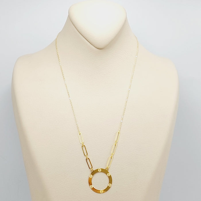 Paperclip Necklace Made Of 18K Yellow Gold by Saeed Jewelry-27556