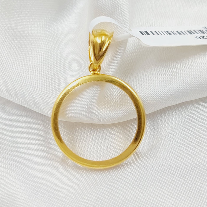Plain Frame Pendant Made Of 21K Yellow Gold by Saeed Jewelry-28526