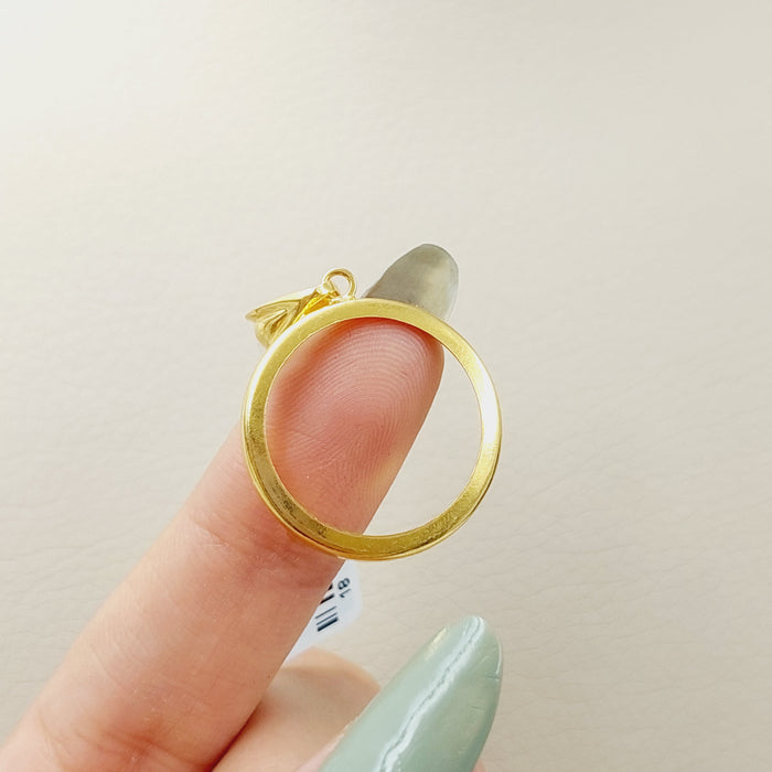 Plain Frame Pendant Made Of 21K Yellow Gold by Saeed Jewelry-28526