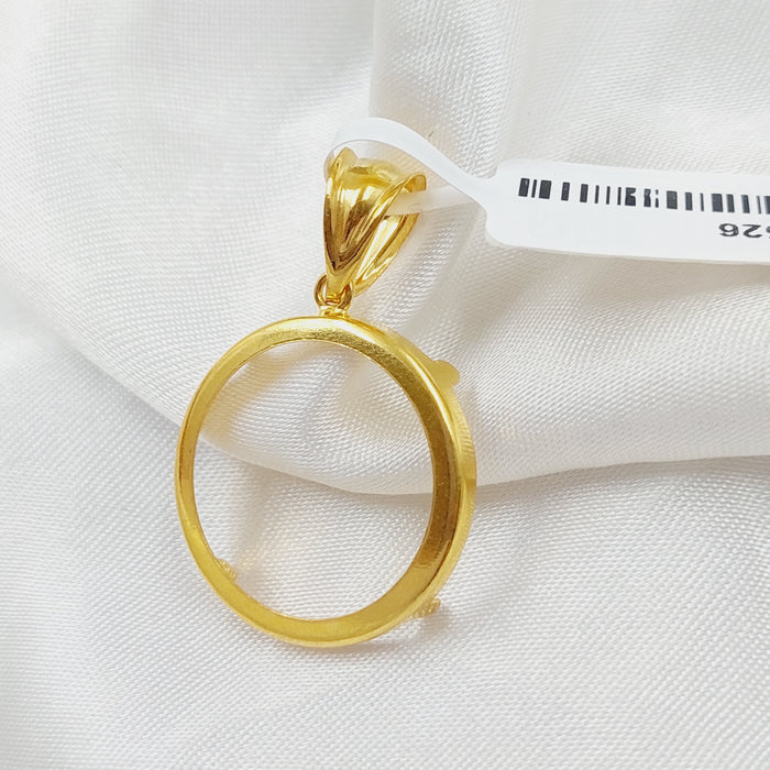 Plain Frame Pendant Made Of 21K Yellow Gold by Saeed Jewelry-28526