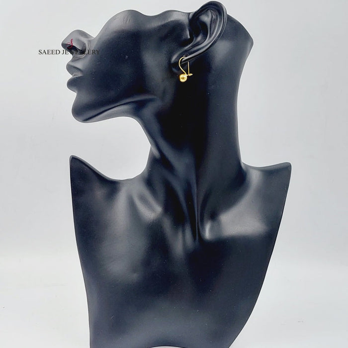 Plain Luxury Earrings Made Of  21K Yellow Gold by Saeed Jewelry-27427