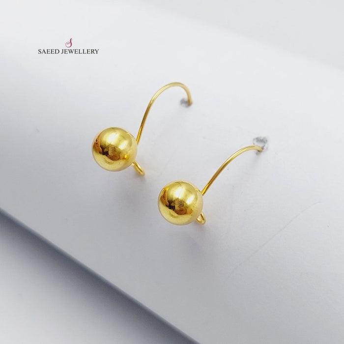 Plain Luxury Earrings Made Of  21K Yellow Gold by Saeed Jewelry-27427