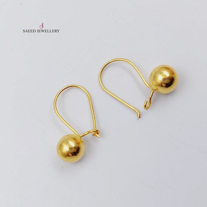 Plain Luxury Earrings Made Of  21K Yellow Gold by Saeed Jewelry-27427