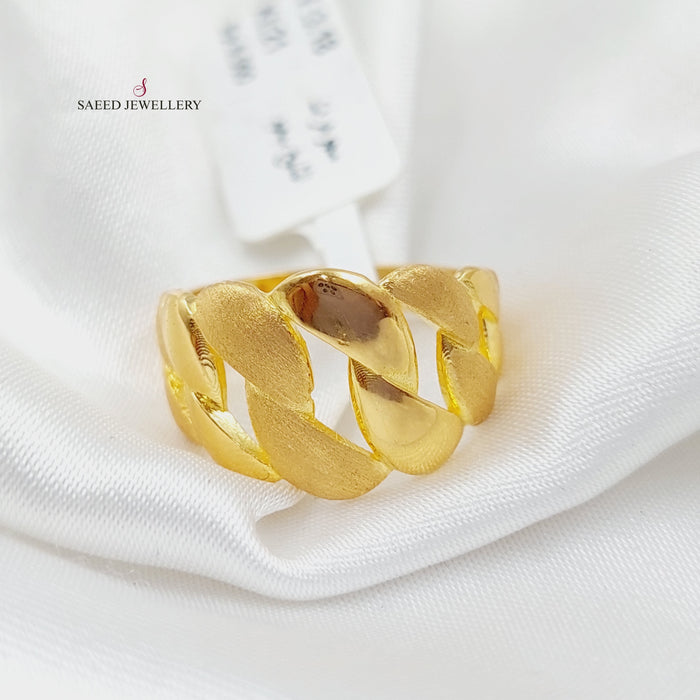 21K Plus Ring Made of 21K Yellow Gold by Saeed Jewelry-27045
