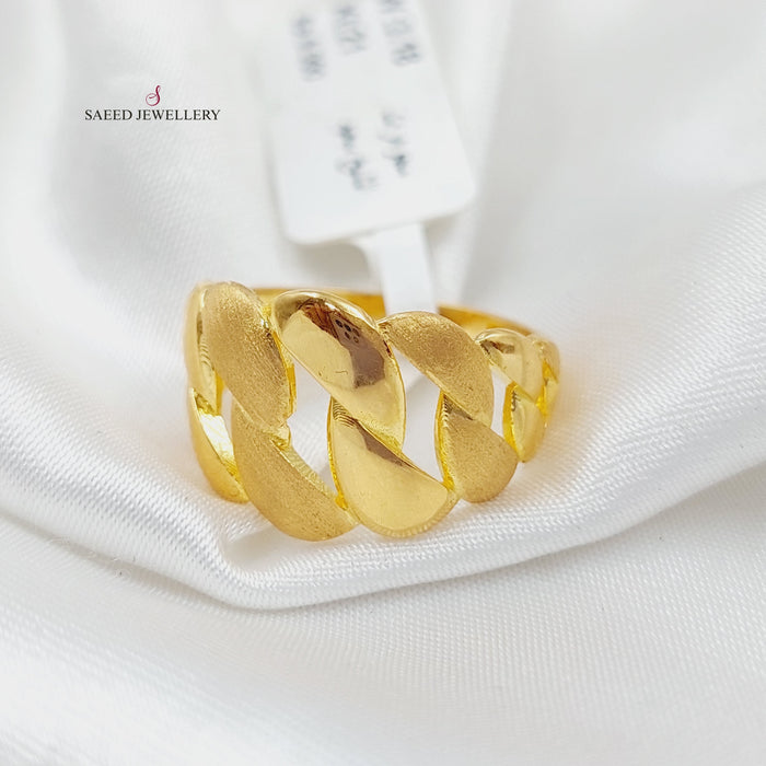 21K Plus Ring Made of 21K Yellow Gold by Saeed Jewelry-27045