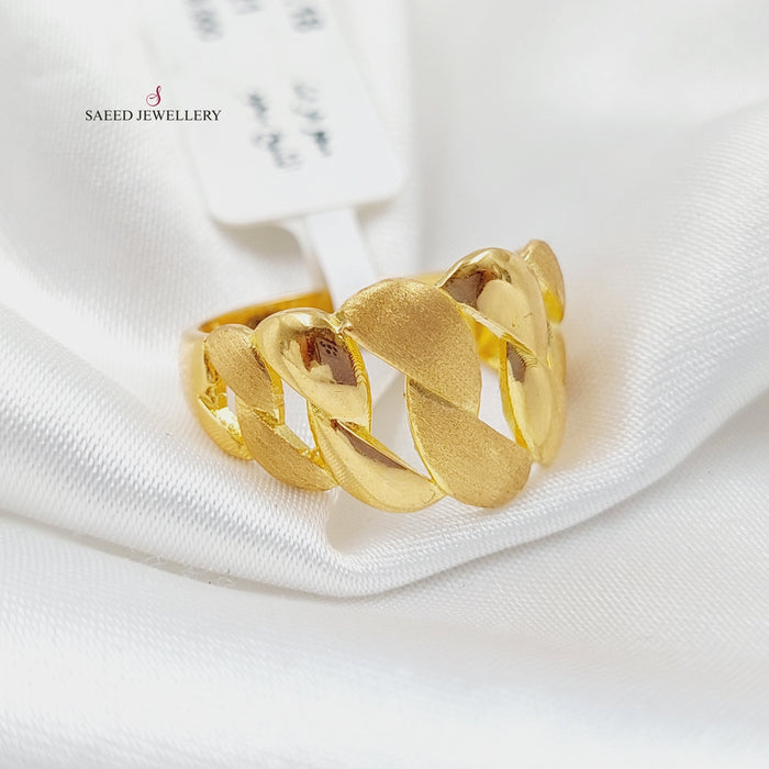 21K Plus Ring Made of 21K Yellow Gold by Saeed Jewelry-27045