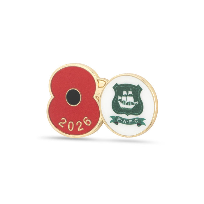 Plymouth Argyle Poppy Football Pin 2026