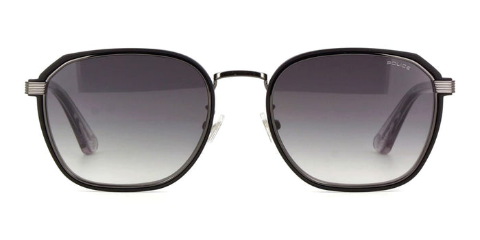 Police Code 3 SPLD46 #colour_shiny ruthenium on matte black/grey gradient with light mirror