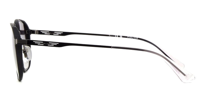 Police Code 3 SPLD46 #colour_shiny ruthenium on matte black/grey gradient with light mirror