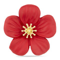 Poppy with Gold Centre Large Brooch