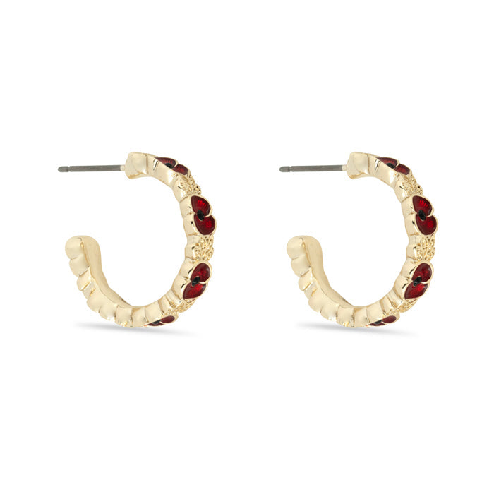 Poppy Wreath Hoop Earrings