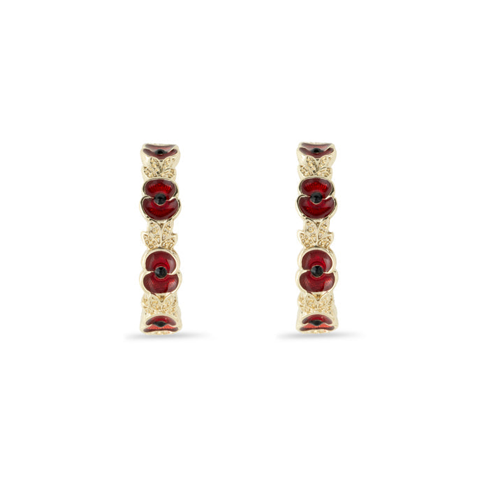 Poppy Wreath Hoop Earrings