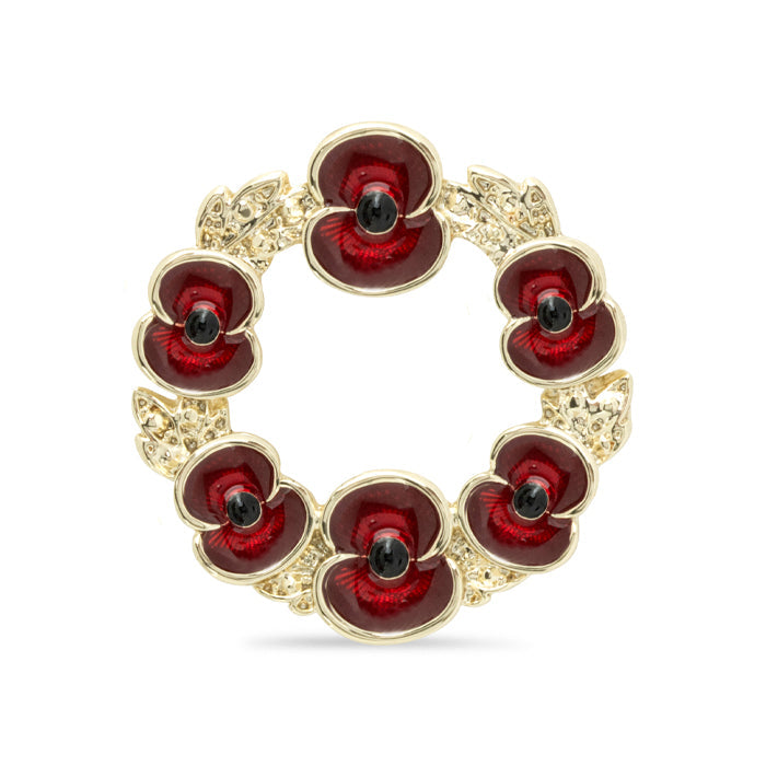 Poppy Wreath Pin