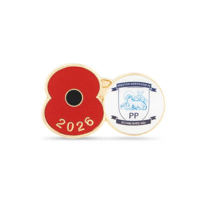 Preston North End Poppy Football Pin 2026