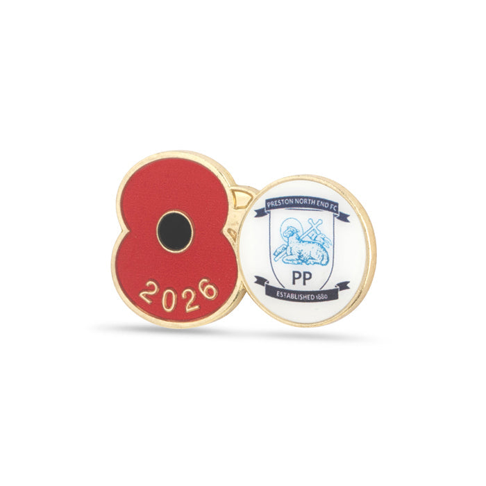 Preston North End Poppy Football Pin 2026