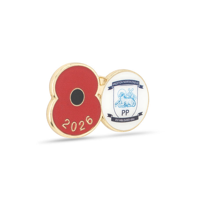Preston North End Poppy Football Pin 2026