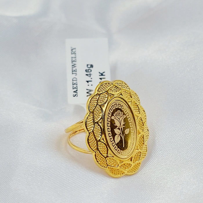 21K خاتم اونصه قشرة-مجوهرات الشيخ سعيد-Saeed Jewelry