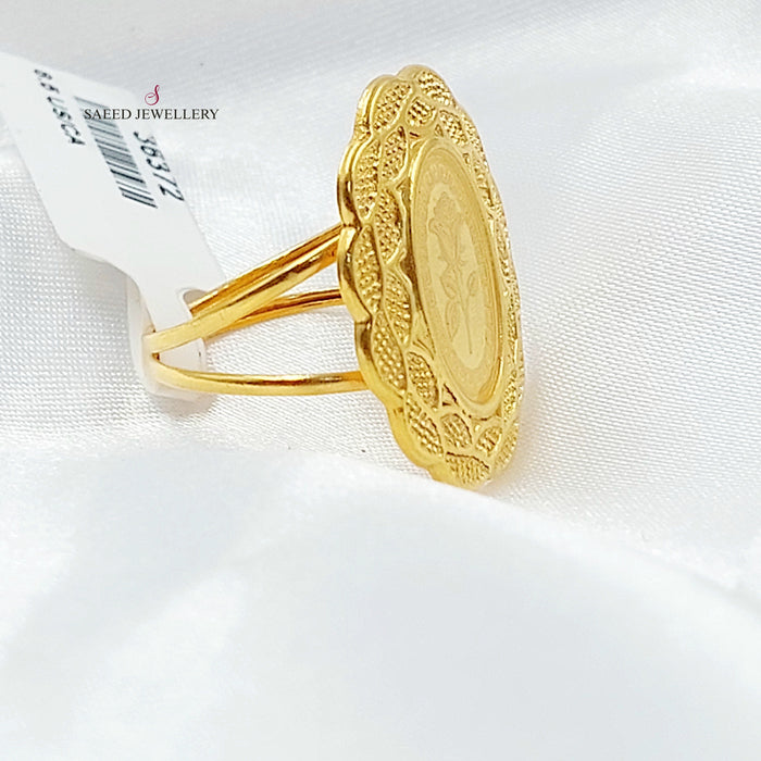 21K خاتم اونصه قشرة-مجوهرات الشيخ سعيد-Saeed Jewelry