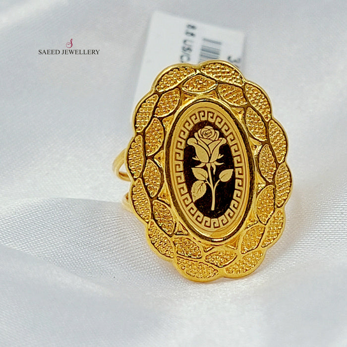 21K خاتم اونصه قشرة-مجوهرات الشيخ سعيد-Saeed Jewelry
