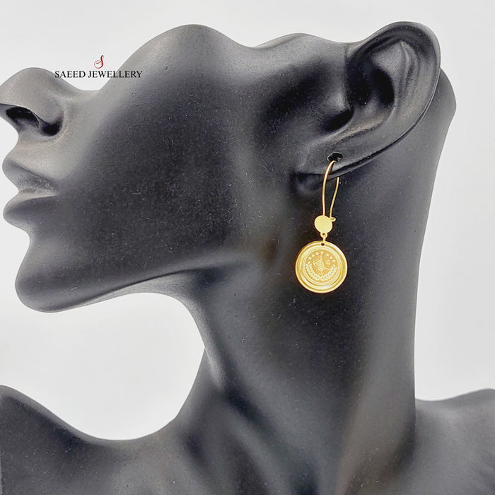 18K حلق رشادي قشرة-مجوهرات الشيخ سعيد-Saeed Jewelry
