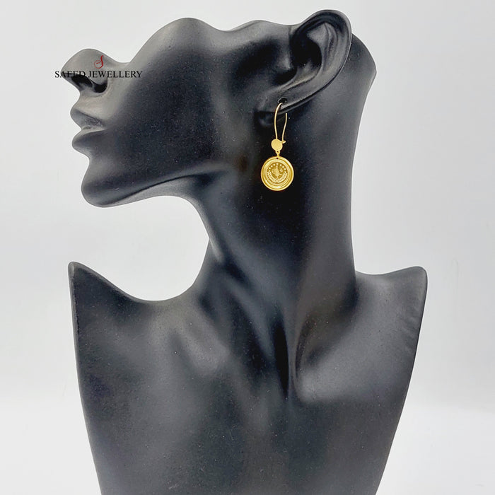 18K حلق رشادي قشرة-مجوهرات الشيخ سعيد-Saeed Jewelry