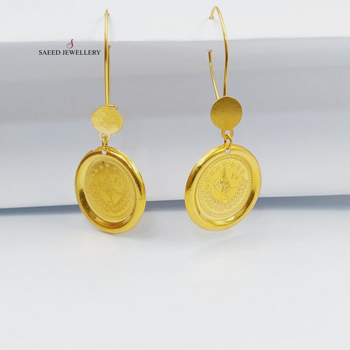 18K حلق رشادي قشرة-مجوهرات الشيخ سعيد-Saeed Jewelry
