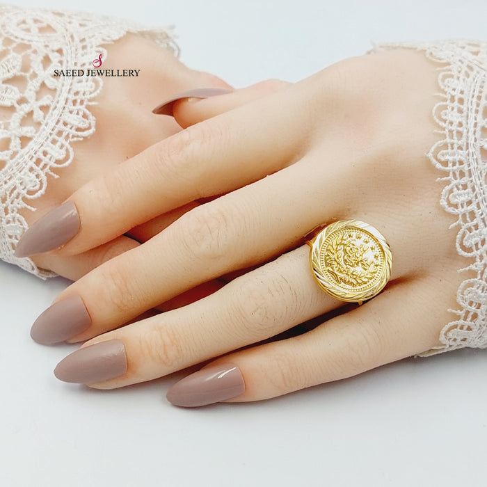18K خاتم رشادي قشرة-مجوهرات الشيخ سعيد-Saeed Jewelry