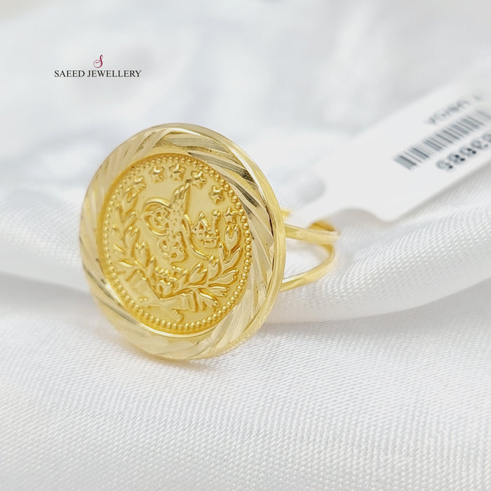 18KK خاتم رشادي قشرة-مجوهرات الشيخ سعيد-Saeed Jewelry