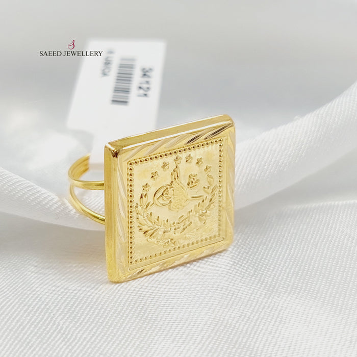 18K خاتم رشادي قشرة-مجوهرات الشيخ سعيد-Saeed Jewelry